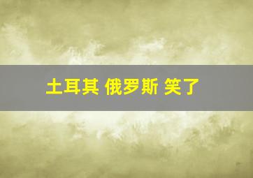 土耳其 俄罗斯 笑了